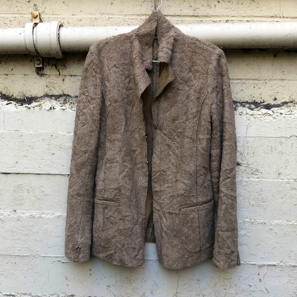 Ungaro fever faux fur beige jacket size 10